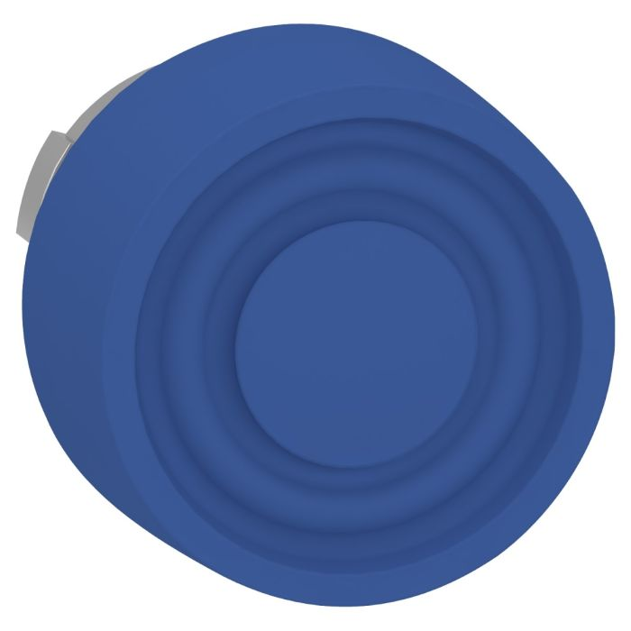 หัวสวิตซ์ปุ่มกด SCHNEIDER ZB2BP6C แบบหัวนูนฝาครอบยางหุ้ม สีน้ำเงิน