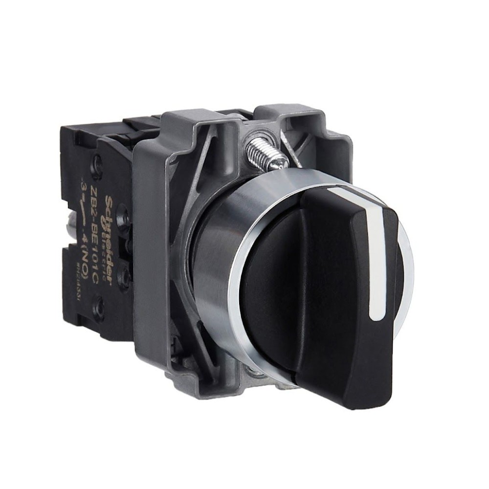 ซีเล็คเตอร์สวิตช์ SCHNEIDER XB2BD53C 3 ตำแหน่ง เด้งกลับตำแหน่งตรงกลาง 2NO