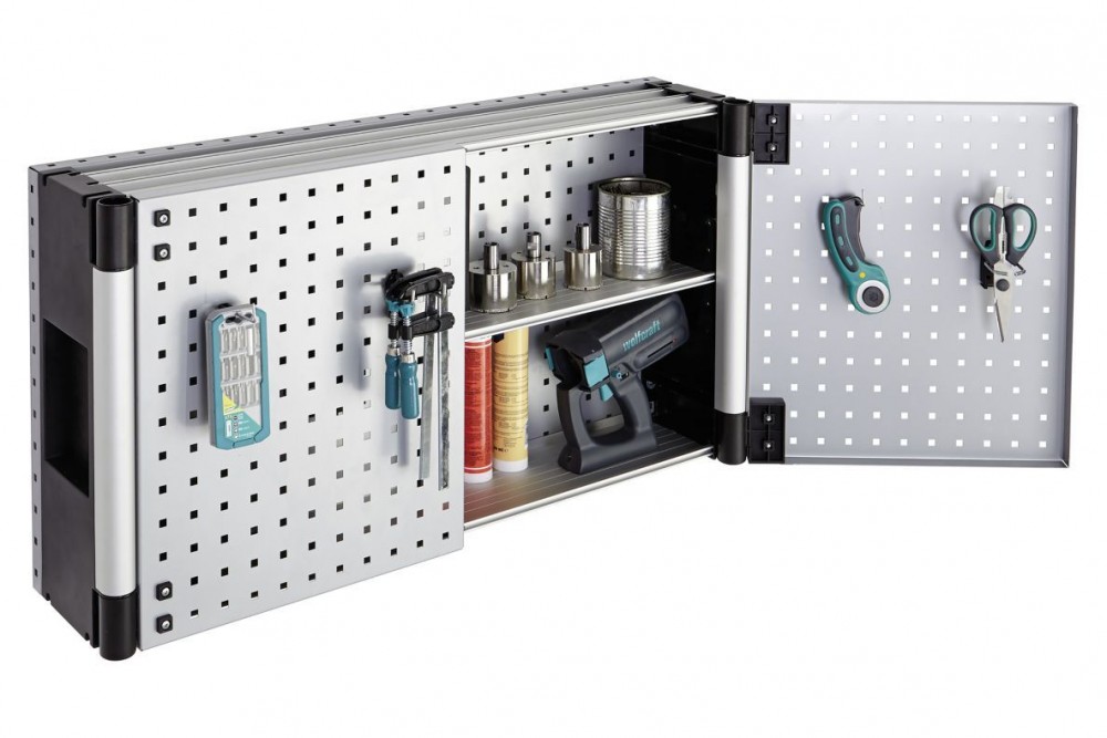 แผงเครื่องมือสำหรับแขวนผนัง Wolfcraft 6086000 Pegboard cabinet workshop system แผงเครื่องมือสำหรับแขวนผนัง Wolfcraft 6086000 Pegboard cabinet workshop system