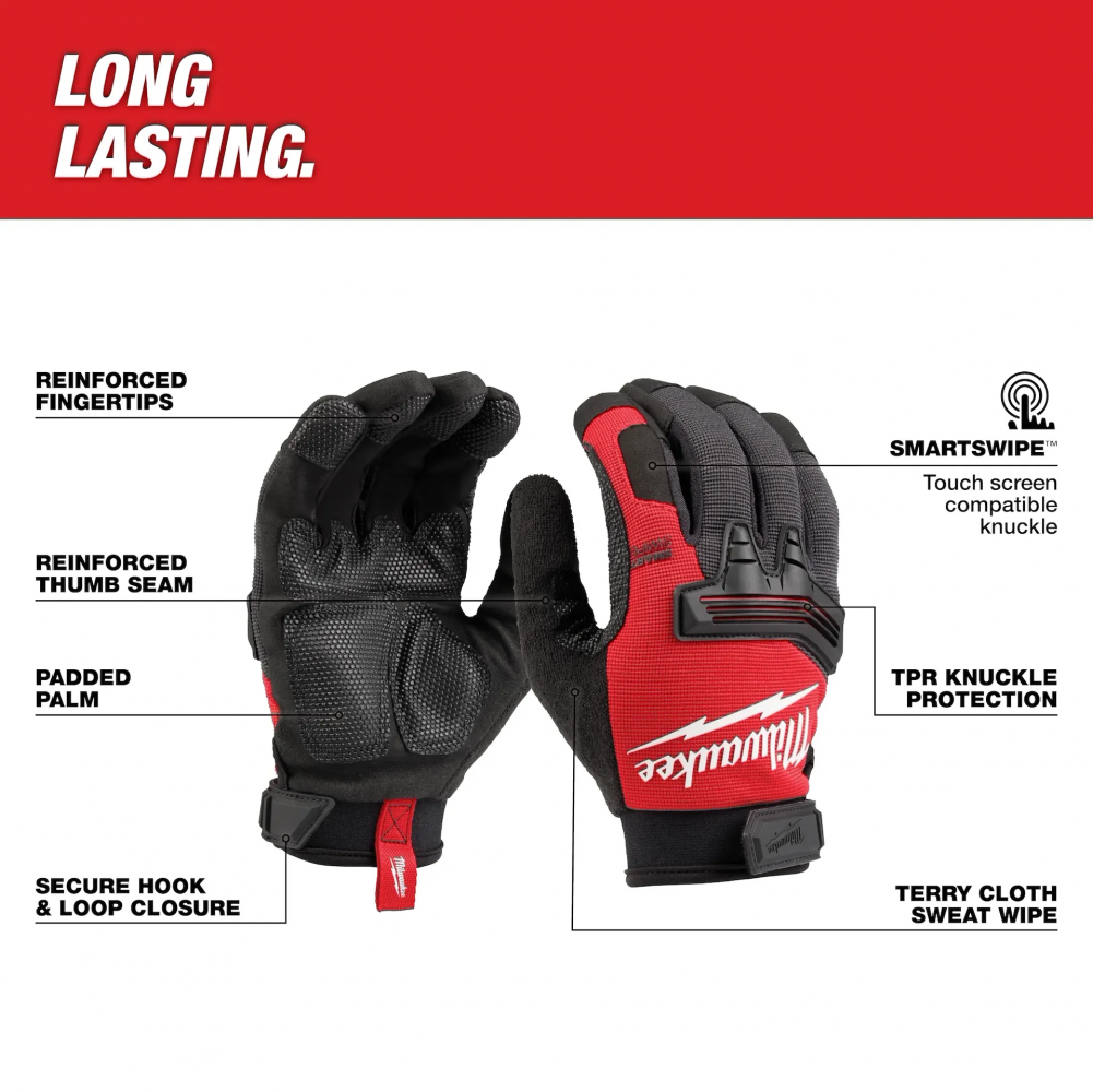 ถุงมือกันบาด Milwaukee 48 73 8532 Wrecking Work Glove Size L  9 นิ้ว 