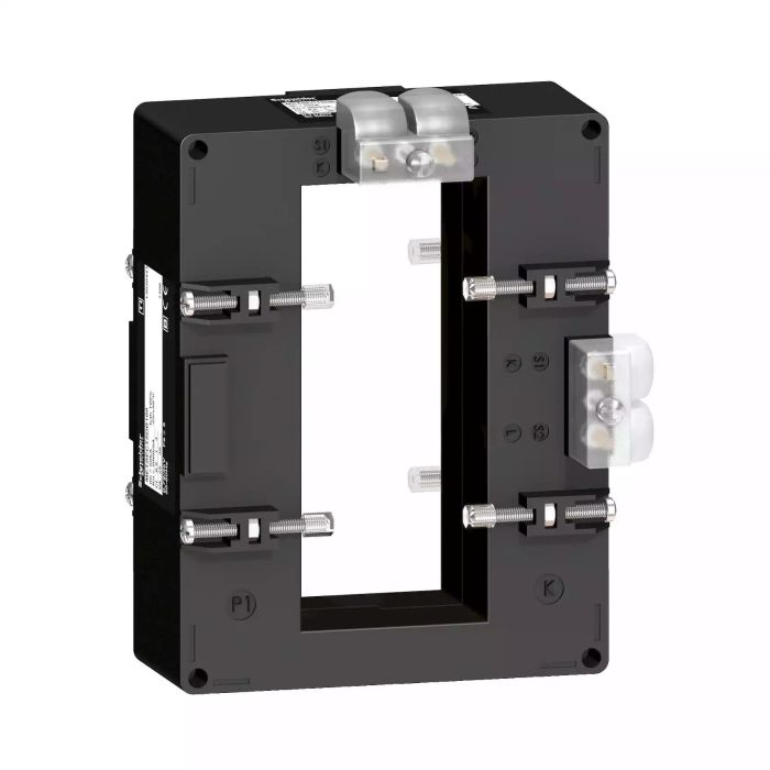 หม้อแปลงกระแสไฟฟ้า SCHNEIDER METSECT5DC200 พิกัดกระแส lp5A 2000 แบบเอาต์พุตคู่ สำหรับบาร์52x127 มม