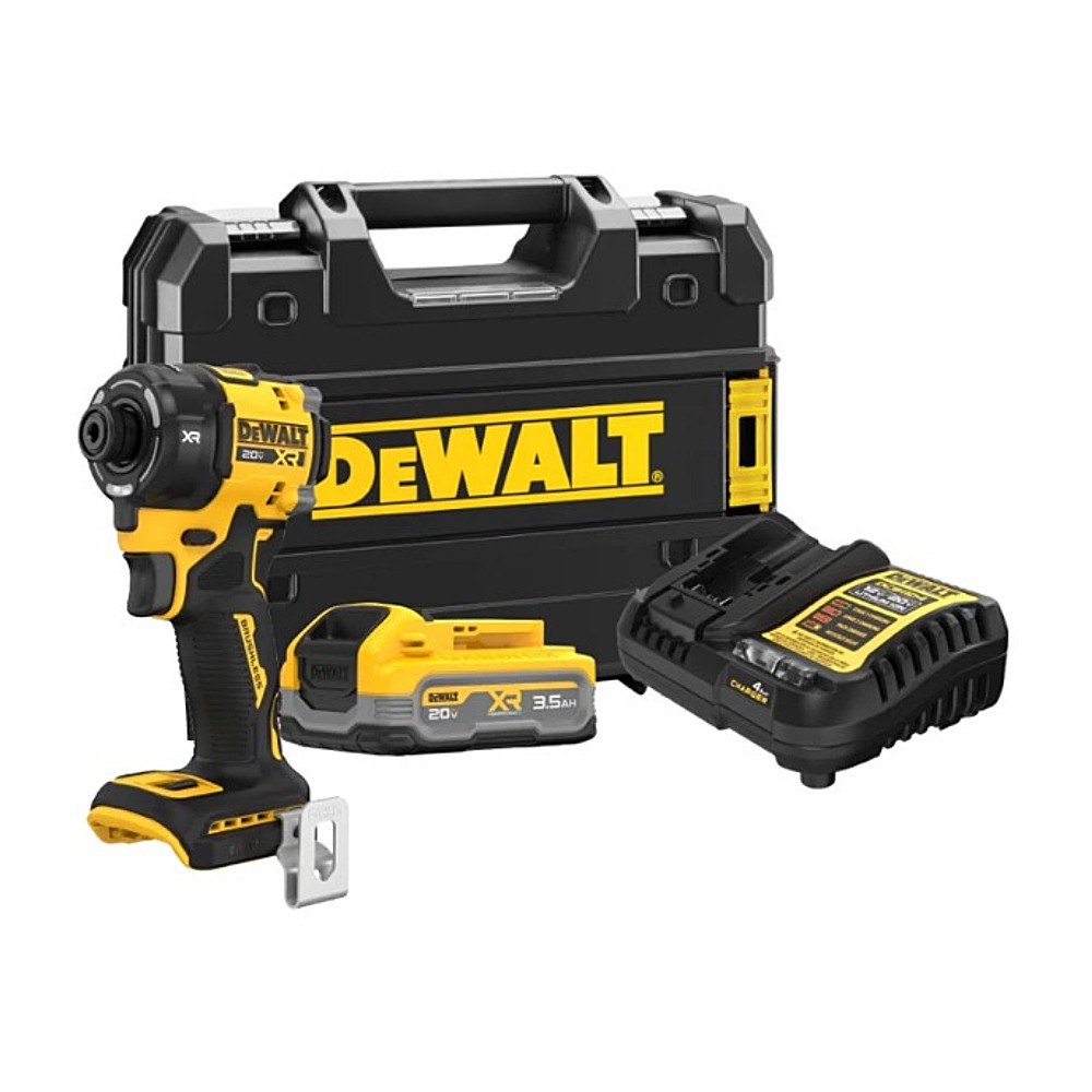ชุดไขควงกระแทกไร้สาย DEWALT DCF870S1T B1 20V ระบบไฮดรอลิค มอเตอร์ไร้แปรงถ่าน พร้อมแบตเตอรี่และแท่นชาร์จ