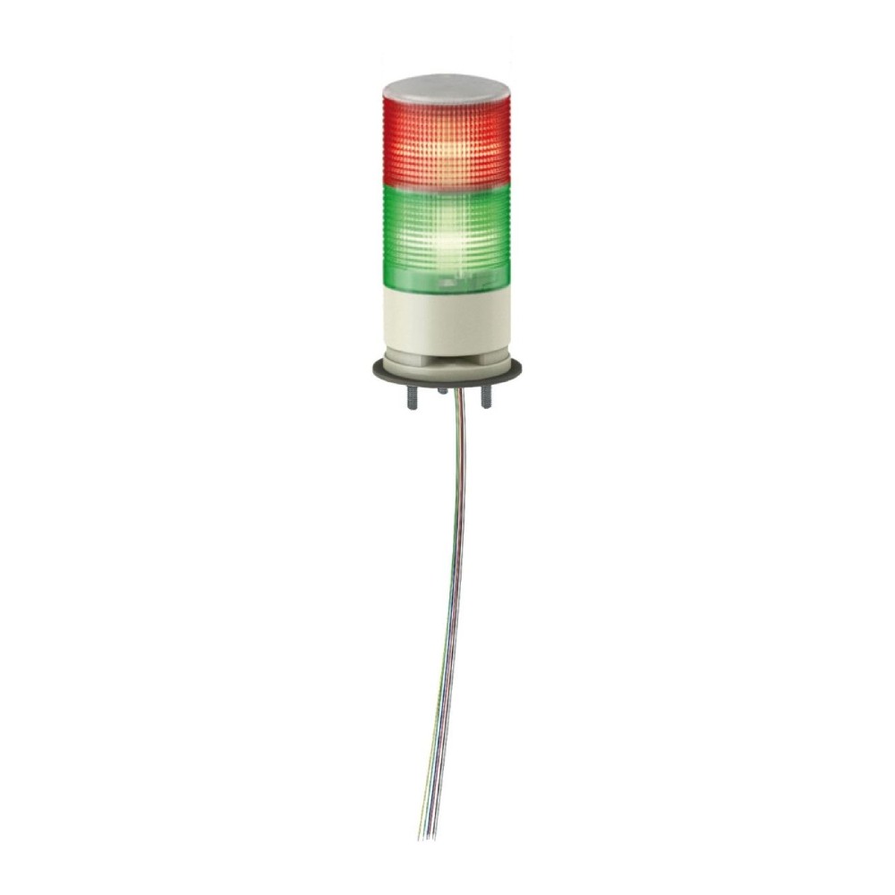 ทาวเวอร์ไลท์ SCHNEIDER XVGB2W Harmony XVG ไม่มีไซเรน ฐานรอง ขนาด 60 mm  IP53 24V แดง เขียว