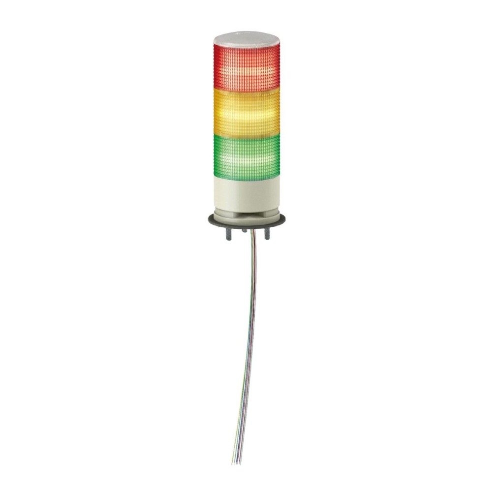 ทาวเวอร์ไลท์ SCHNEIDER XVGB3W Harmony XVG ไม่มีไซเรน ฐานรอง ขนาด 60 mm  IP53 24V แดง ส้ม เขียว