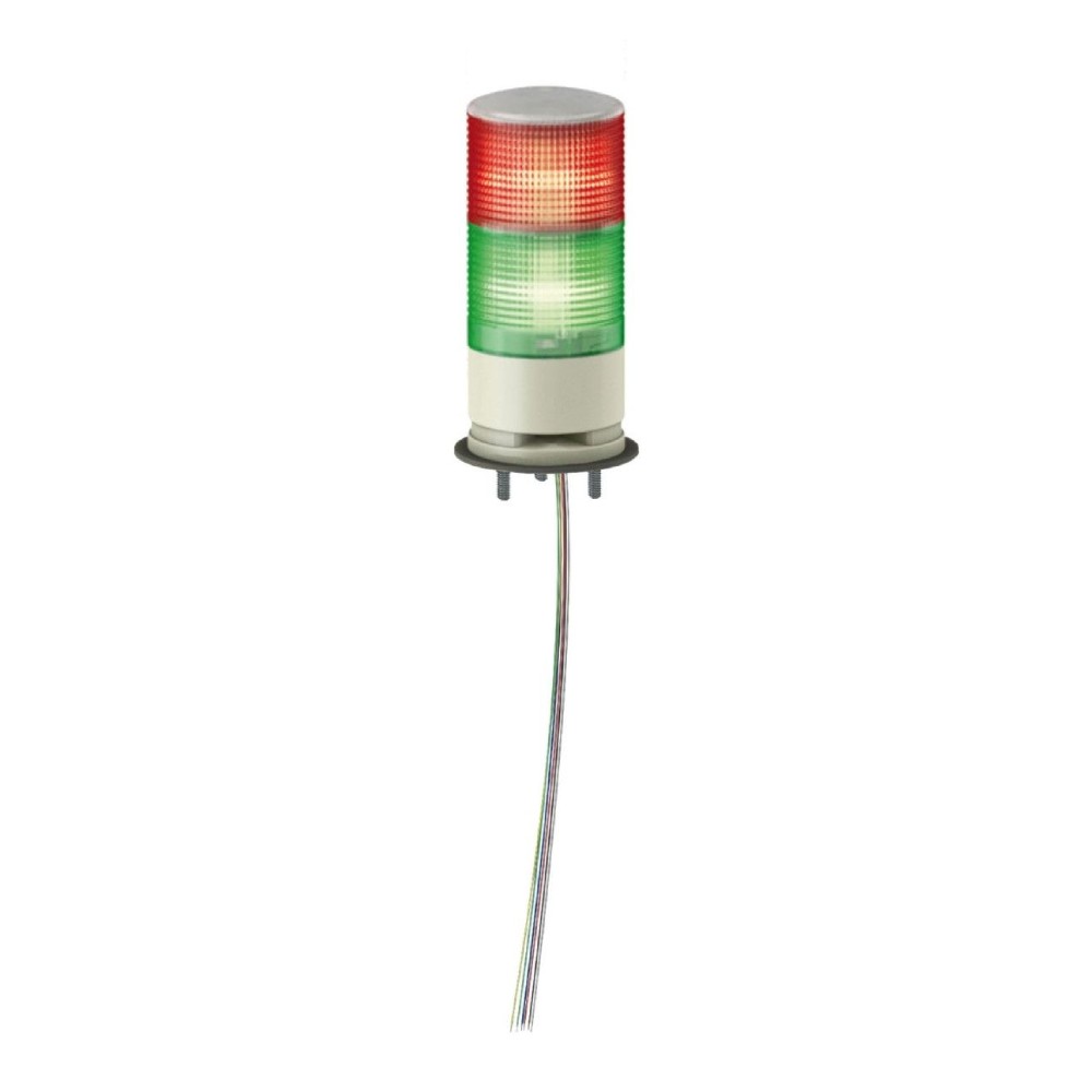 ทาวเวอร์ไลท์ SCHNEIDER XVGB2SW Harmony XVG มีไซเรน ฐานรอง ขนาด 60 mm  IP42 24V แดง เขียว