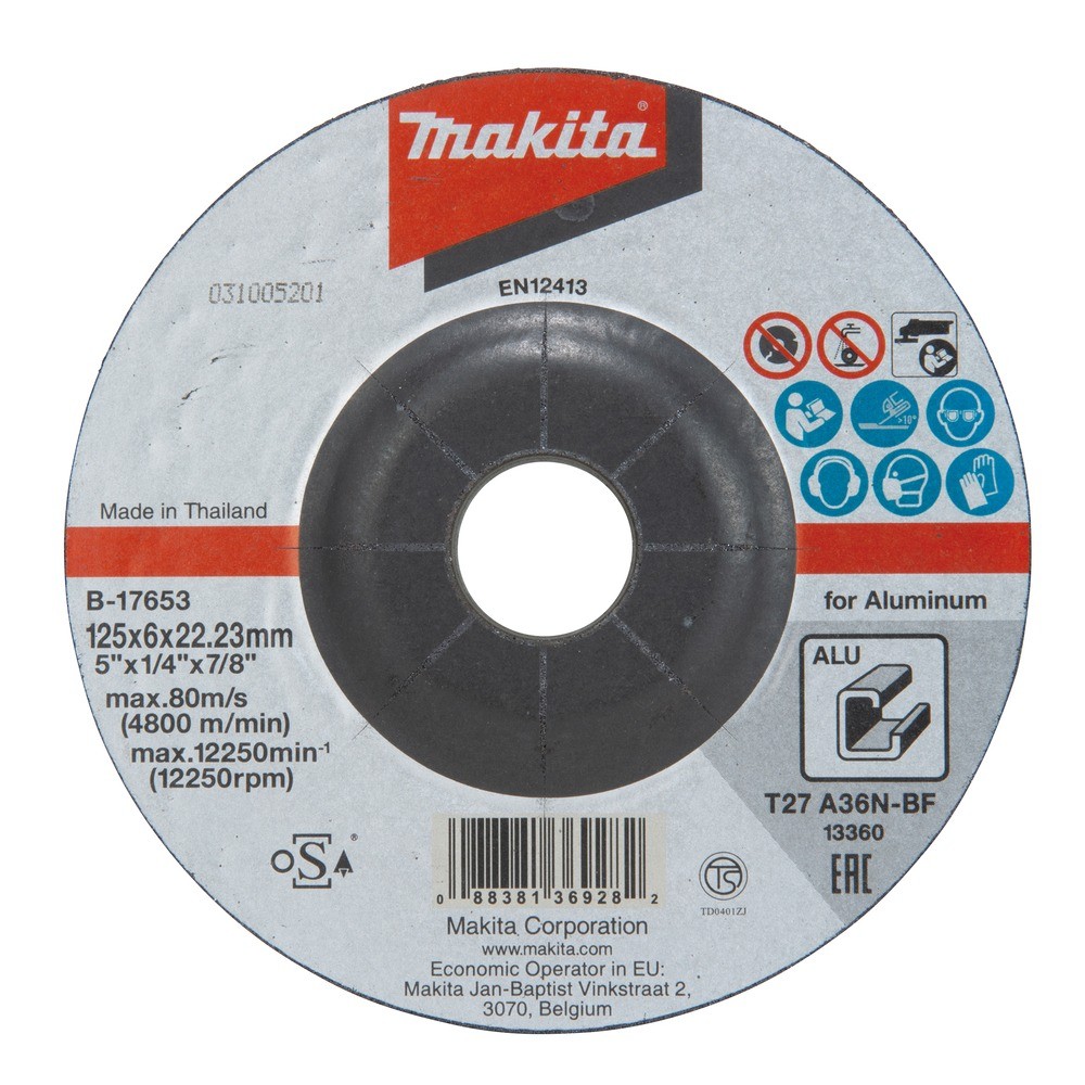 ใบเจียร์อลูมิเนียม MAKITA B17653  5 นิ้ว ขนาด  125x6x22mm A36N