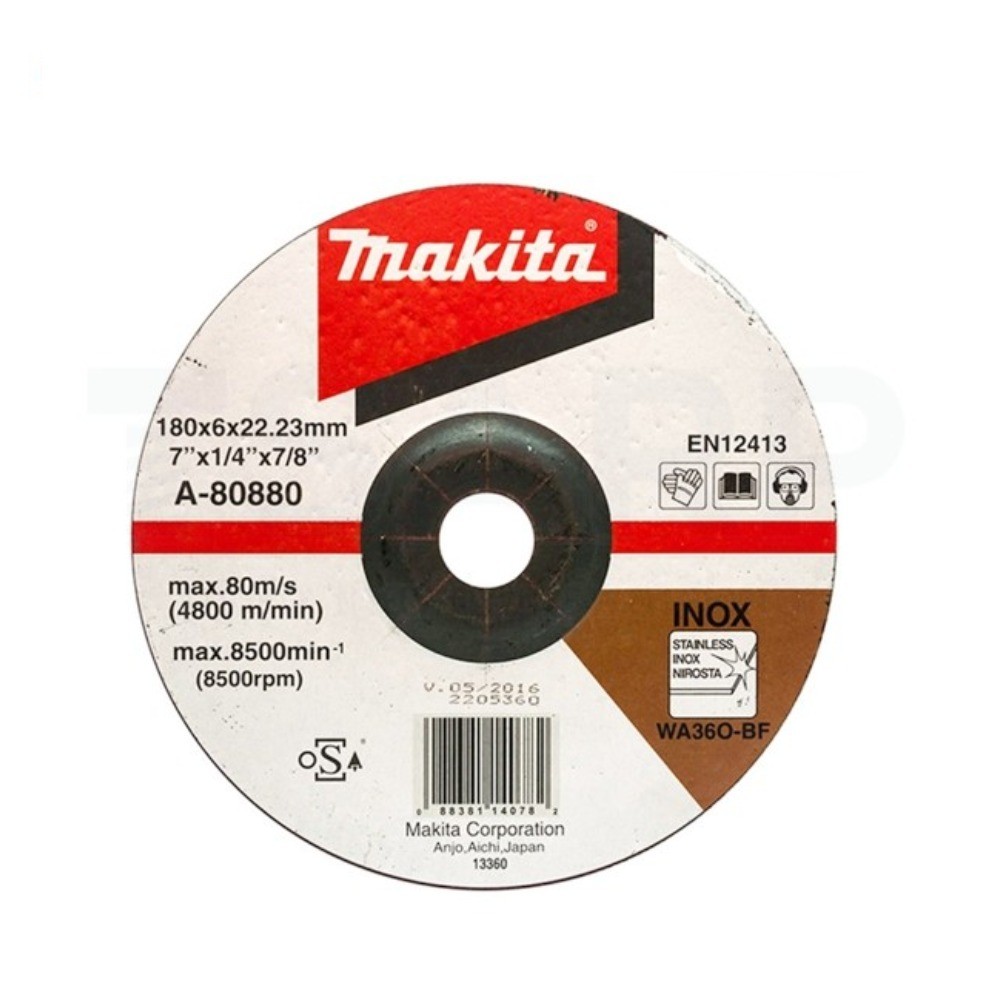 ใบเจียร์สแตนเลส MAKITA A80880  7 นิ้ว ขนาด 180x6x2223mm WA36N