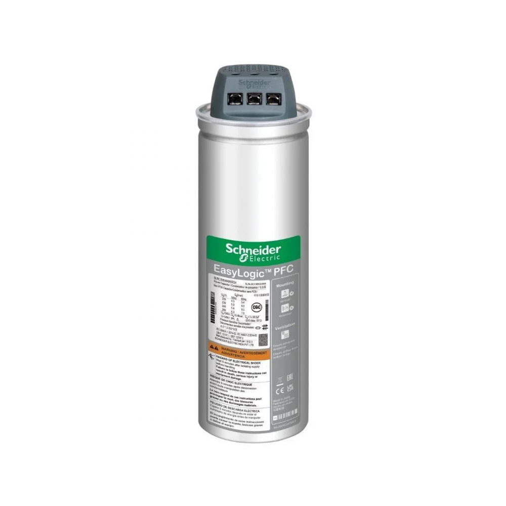 คาปาซิเตอร์ SCHNEIDER BLRCS104A125B40 รุ่น EasyLogic PFC 10 4 12 5 kVAR พิกัดแรงดันที่ 400 V