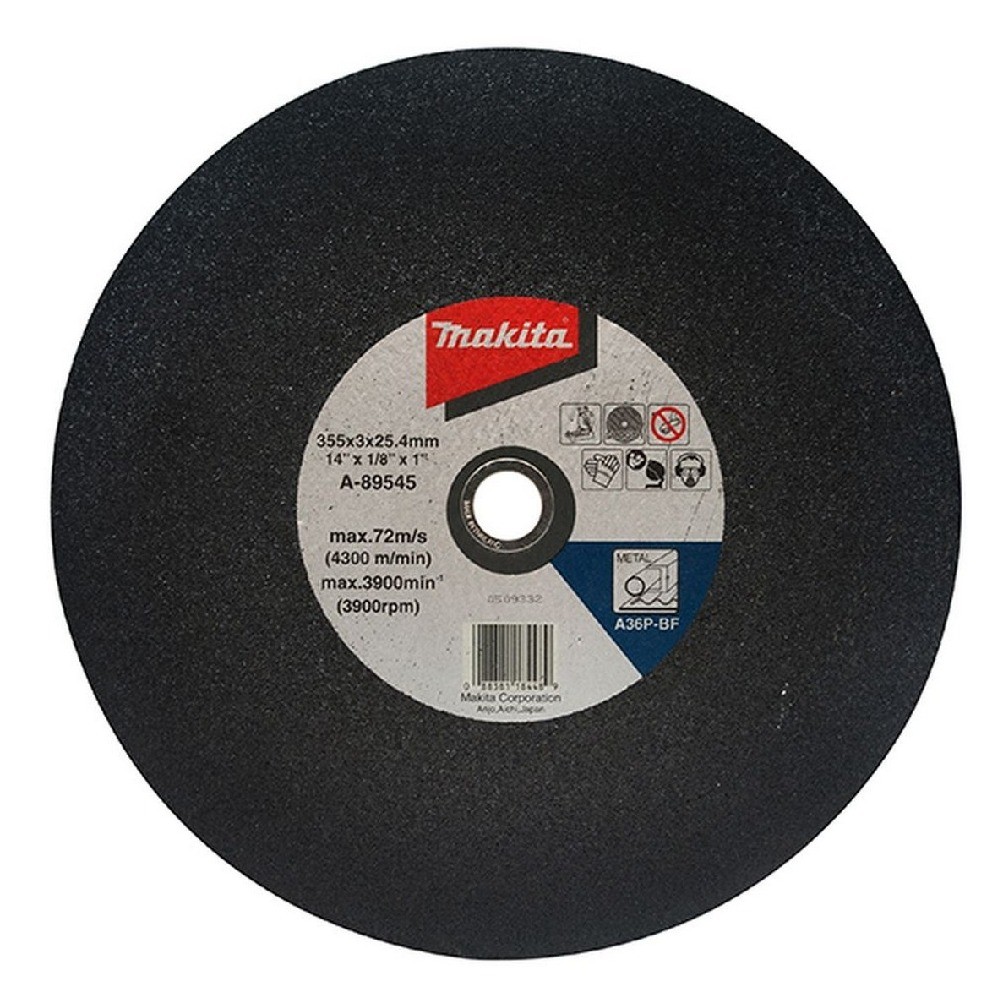 ใบตัดเหล็ก MAKITA  A89545  14 นิ้ว ขนาด 355x3x254mm A36P ผิวเรียบ