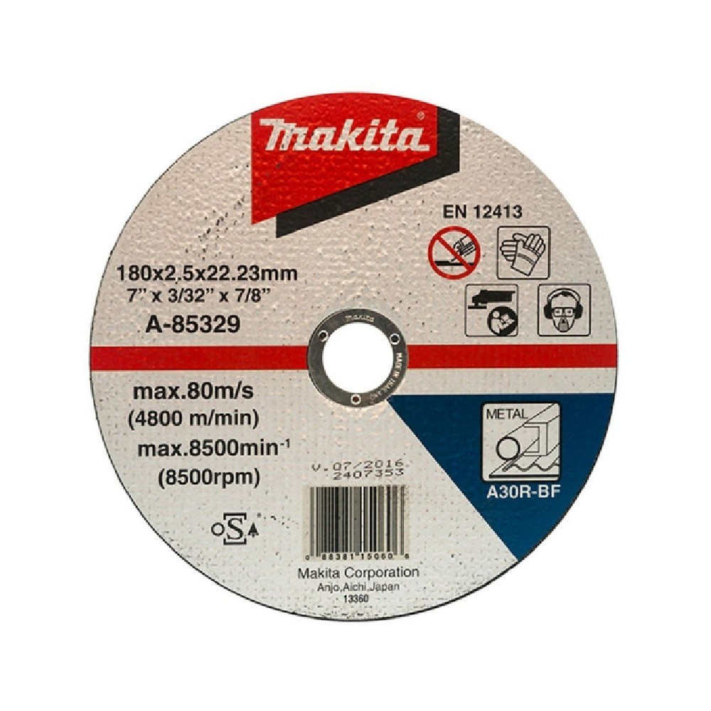ใบตัดเหล็ก MAKITA  A85329 7 นิ้ว ขนาด 180×25×2223mm A30R