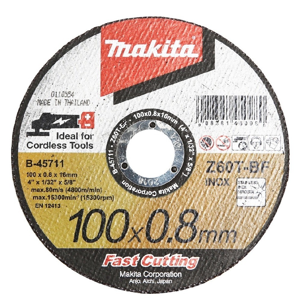 ใบตัดสแตนเลส MAKITA B45711  4 นิ้ว ขนาด 100×08mm Z60T