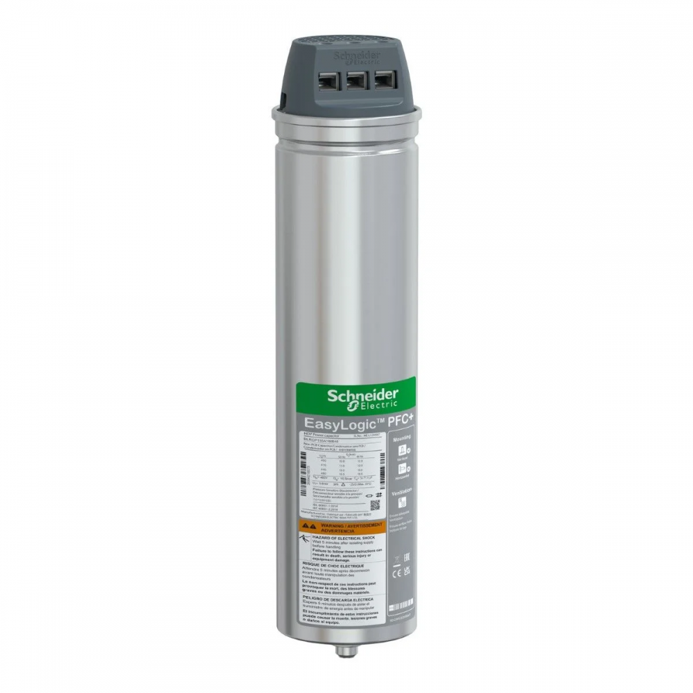 คาปาซิเตอร์ SCHNEIDER BLRCP155A186B48 รุ่น EasyLogic PFC 15 5 18 6 kVAR พิกัดแรงดันที่ 480 V