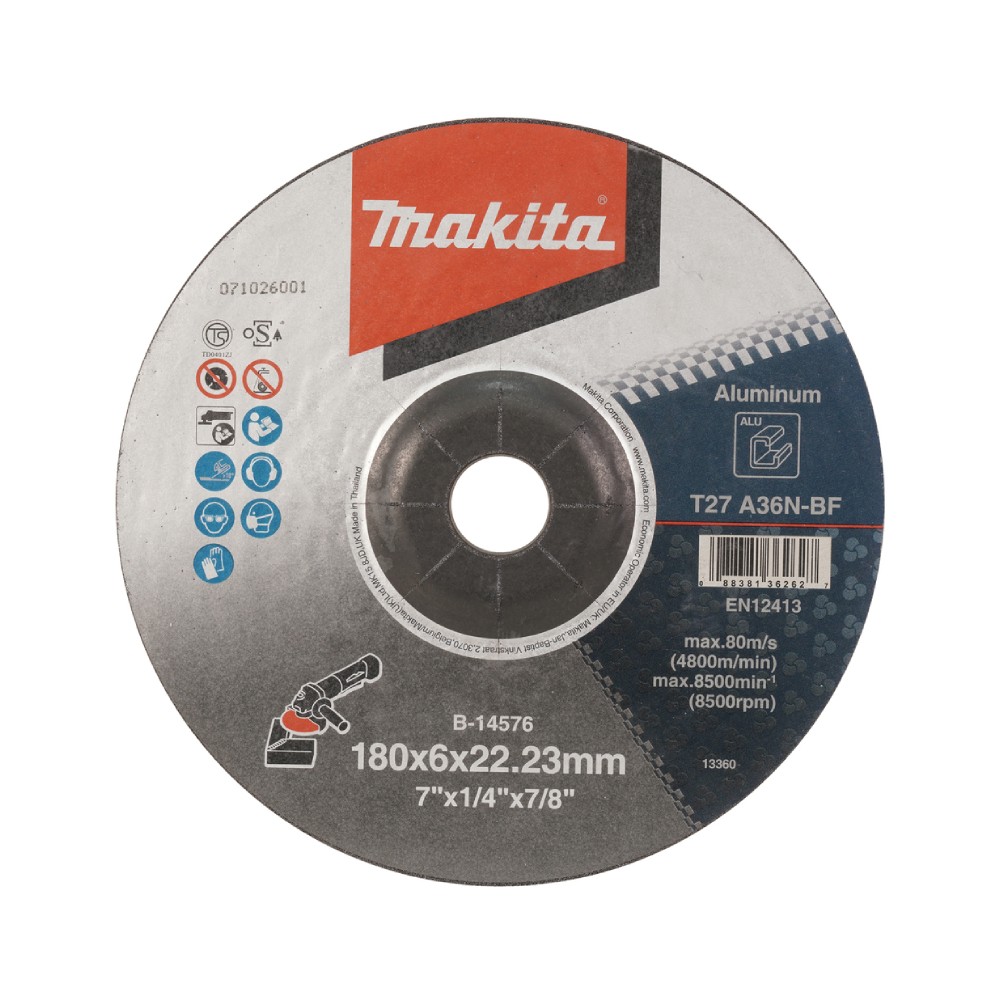 ใบเจียร์อลูมิเนียม MAKITA B 14576  7 นิ้ว ขนาด 180x6x22mm A36N