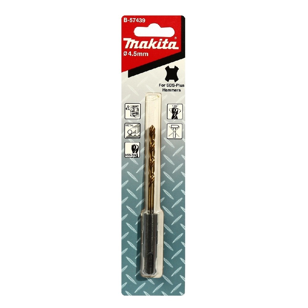ดอกสว่านเจาะเหล็ก  MAKITA  B57439  SDSPlus HSSTIN MD Bit 4ขนาด 5 x 110 mm