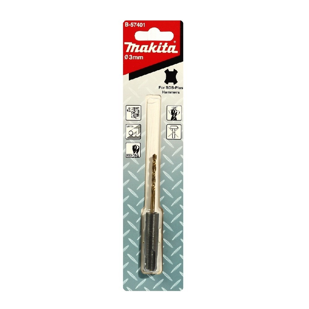 ดอกสว่านเจาะเหล็ก  MAKITA  B57401 SDSPlus HSSTIN MD Bit ขนาด 3 x 90 mm