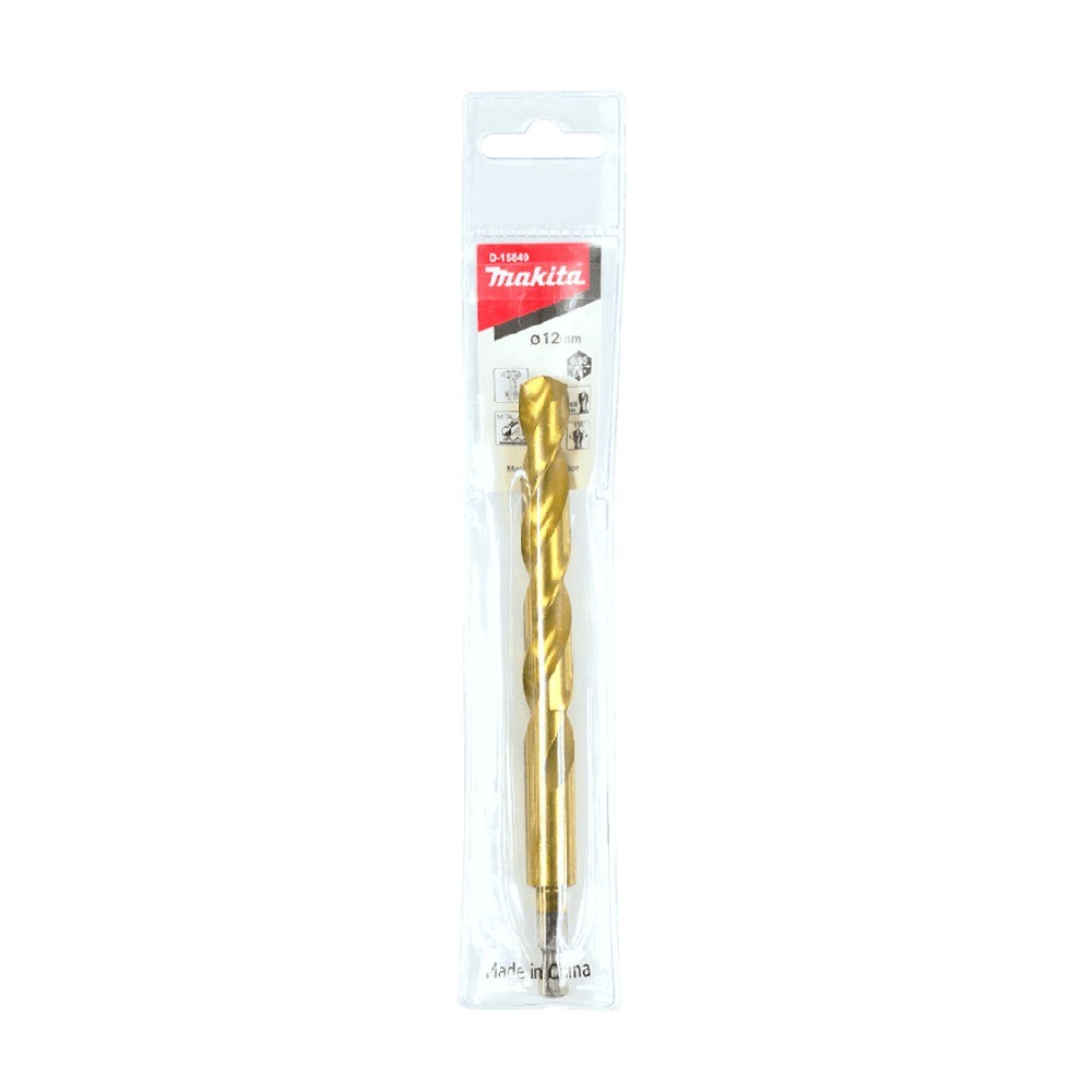 ดอกสว่านเจาะเหล็ก  MAKITA  D15849  HSS TiN ขนาด 12x150mm MZ