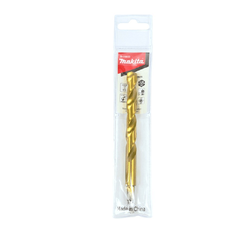 ดอกสว่านเจาะเหล็ก  MAKITA  D15833 HSS TiN ขนาด 10x130mm MZ