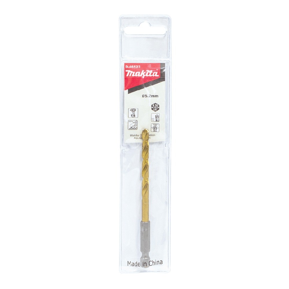 ดอกสว่านเจาะเหล็ก  MAKITA  D46523  HSS TiN ขนาด 52x105mm MZ
