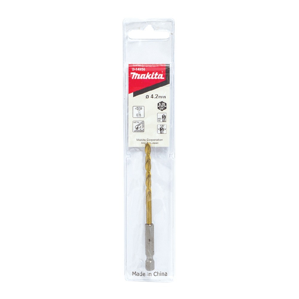 ดอกสว่านเจาะเหล็ก  MAKITA  D14956  HSS TiN ขนาด 42x95mm MZ