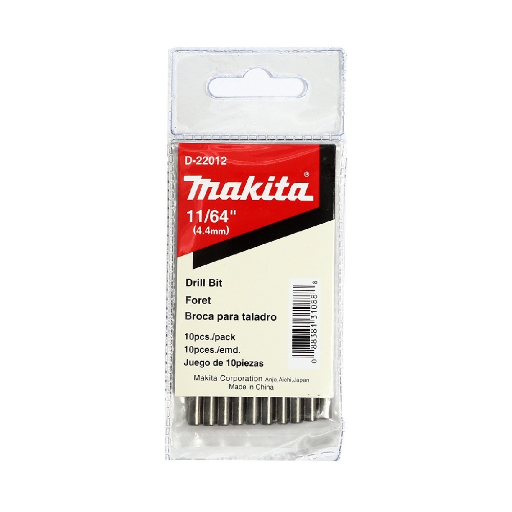 ดอกสว่านเจาะเหล็ก  MAKITA  D22012  HSSG ขนาด 1164″x314″ นิ้ว