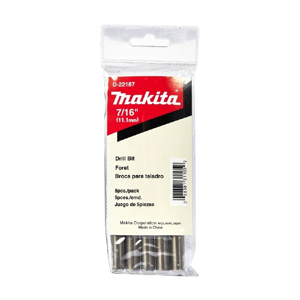 ดอกสว่านเจาะเหล็ก  MAKITA  D22187  HSSG ขนาด 716″x512″ นิ้ว