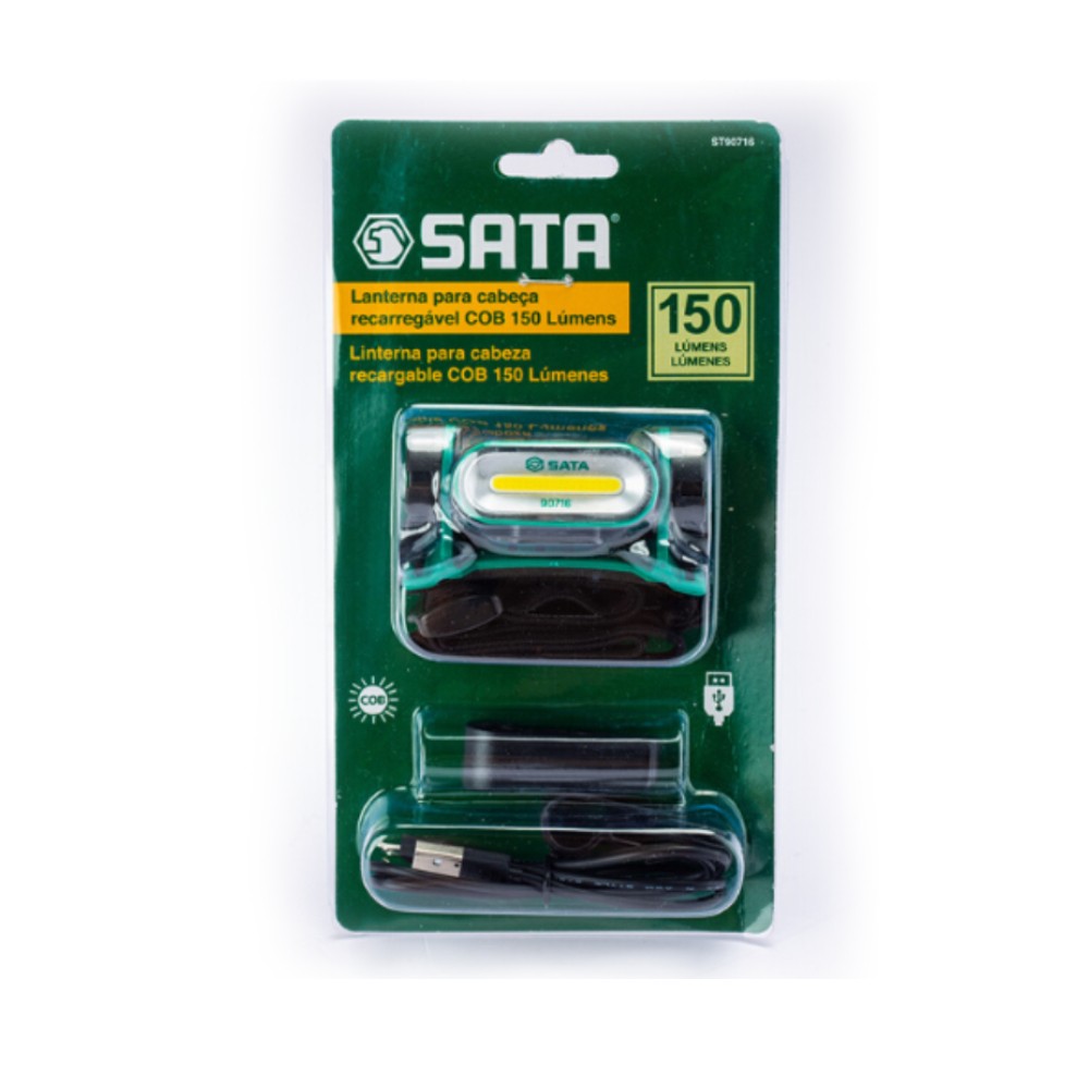 ไฟฉาย SATA 90716 แบบรัดติดหน้าผาก  แบบรัดติดหน้าผาก ความสว่างสูงถึง 150 ลูเมน