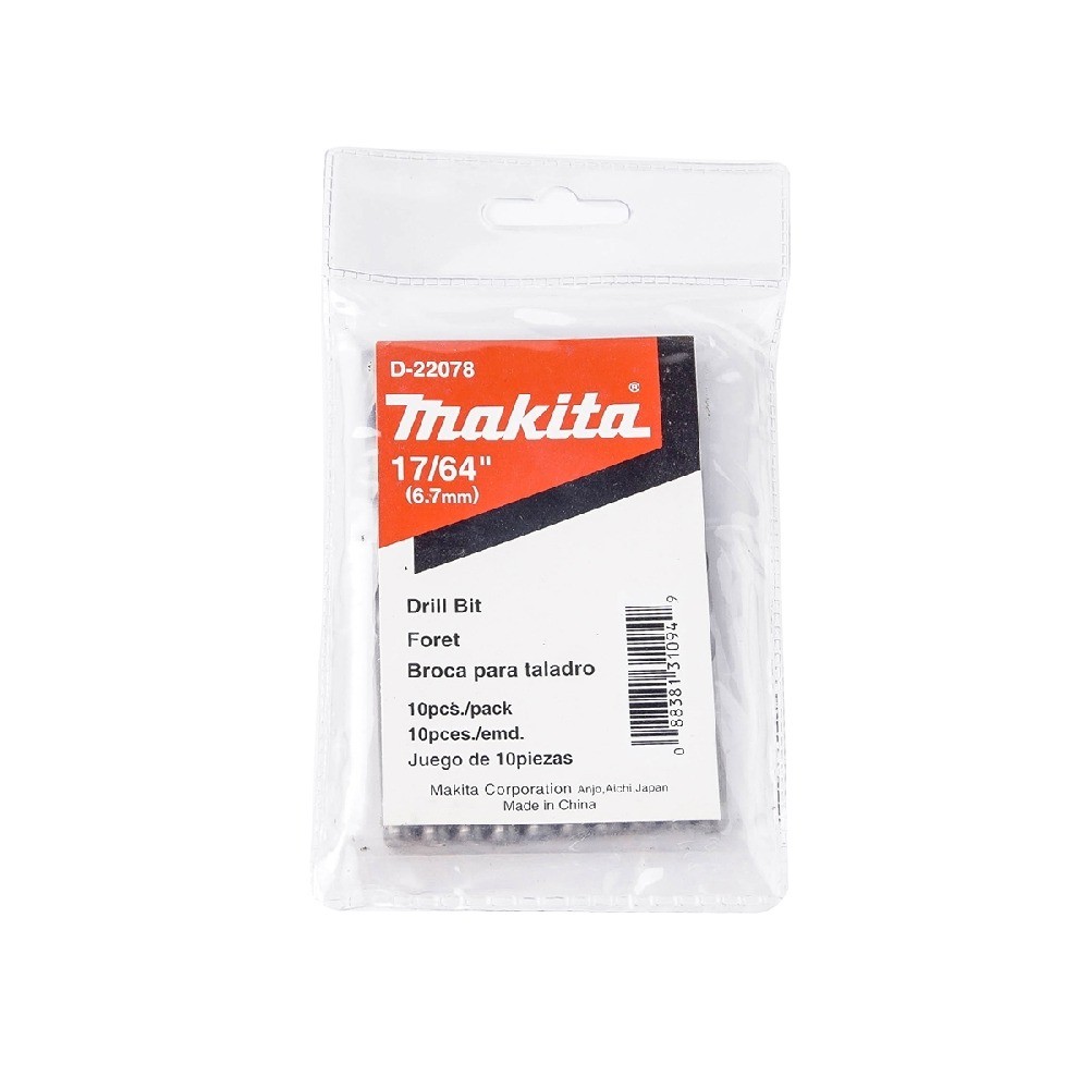 ดอกสว่านเจาะเหล็ก  MAKITA  D22078  HSSG ขนาด 1764″x418″ นิ้ว