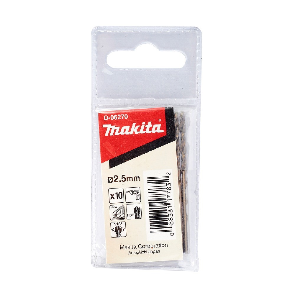 ดอกสว่านเจาะเหล็ก  MAKITA  D06270  HSSG ขนาด 250x57mm