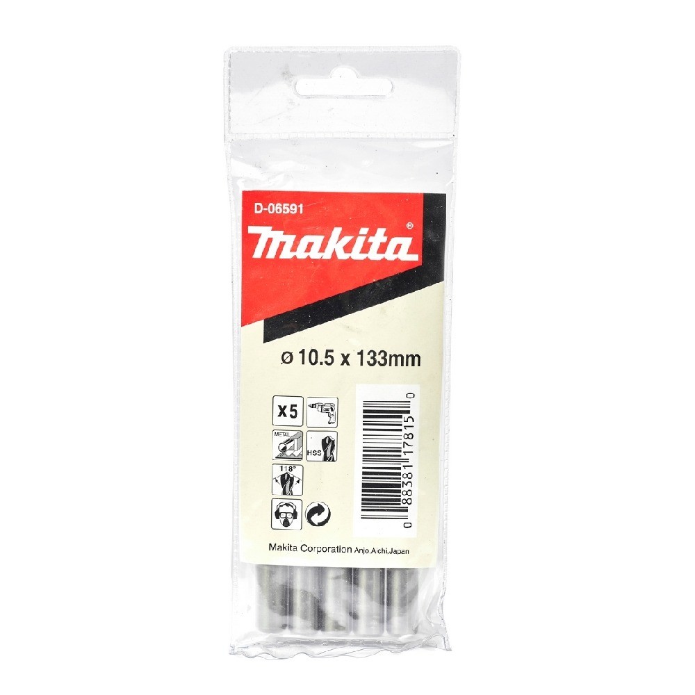 ดอกสว่านเจาะเหล็ก MAKITA D06591  HSSG ขนาด 1050x133mm  5 ชิ้น 