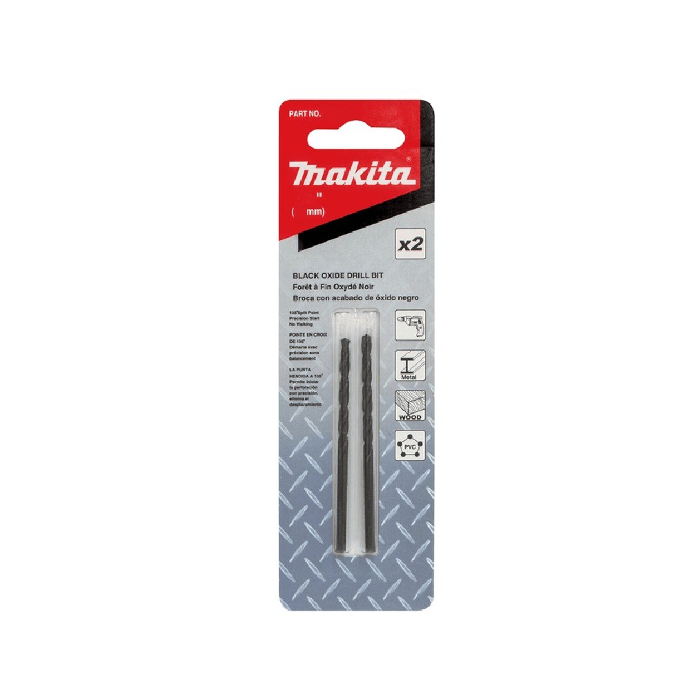 ดอกสว่านเจาะเหล็ก MAKITA D59944 HSSG ชุบดำ ขนาด 764x258 นิ้ว  2 ชิ้น 