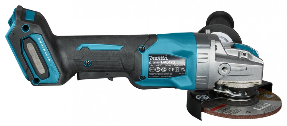 เครื่องเจียร์ไร้สาย ขนาด 5 นิ้ว MAKITA GA047GZ 40V สวิทบีบล่าง (ตัวเปล่า) 5 inch cordless angle grinder Paddle Switch Type (solo)