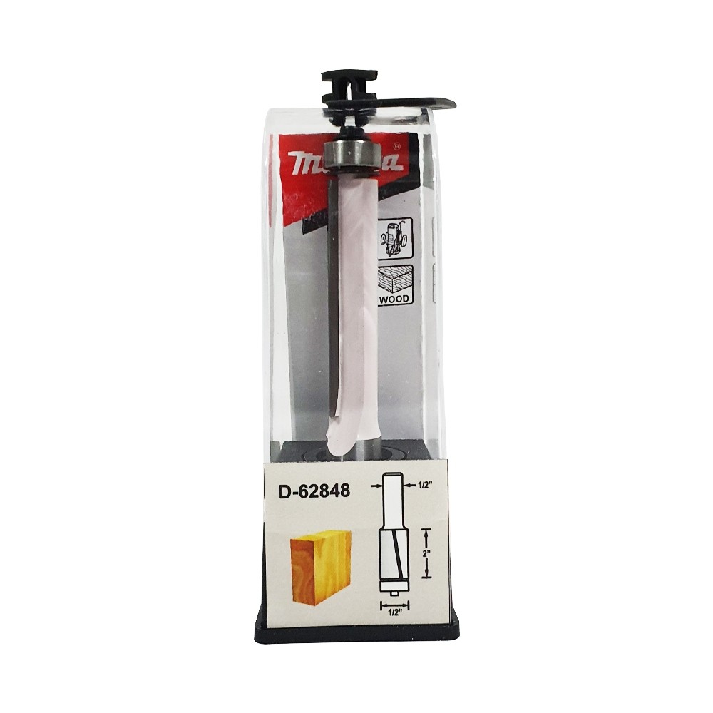 ดอกเร้าเตอร์ ดอกตรงปลายลูกปืน Flush Trim Bit 1/2 นิ้ว MAKITA D-62848 ยาว 102 MM ก้าน 1/2 นิ้ว Router bit