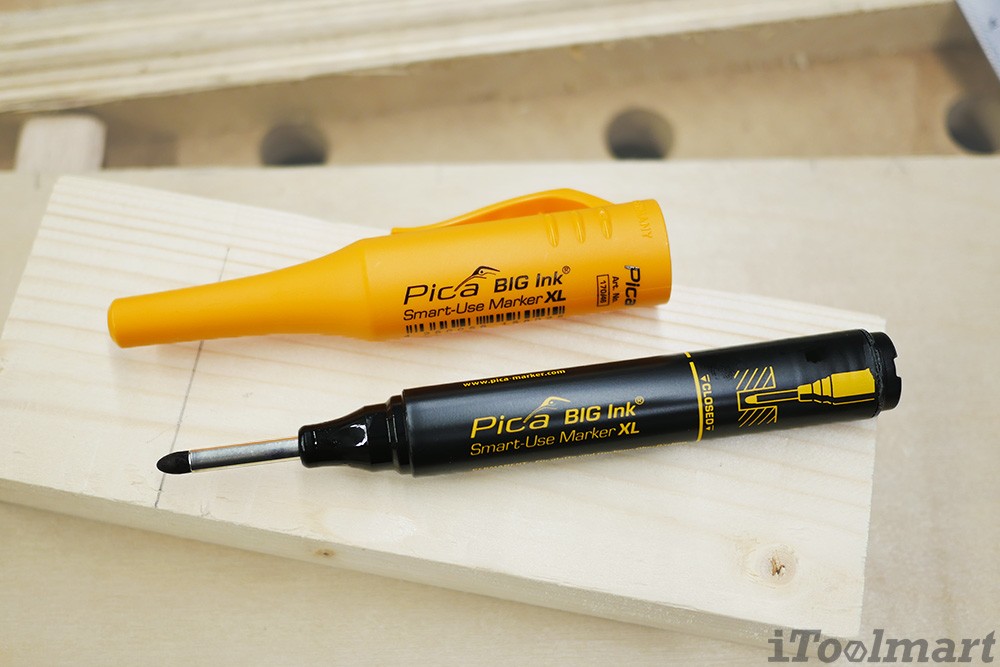 ปากกา มาร์คจุด PICA BIG Ink 170/46/SB สีดำ Smart-Use Marker XL