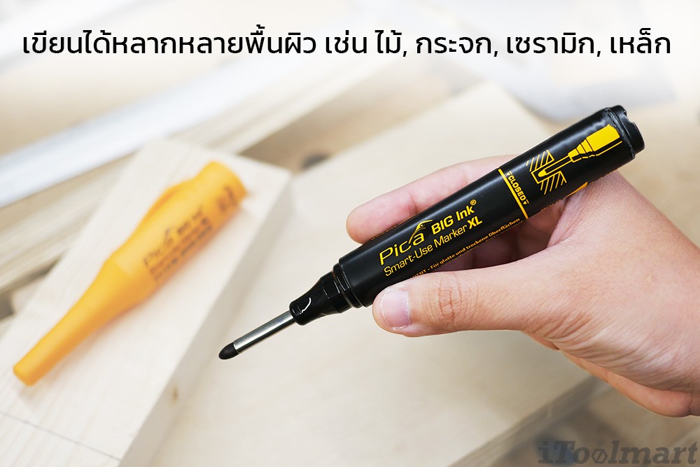 ปากกา มาร์คจุด PICA BIG Ink 170/46/SB สีดำ Smart-Use Marker XL