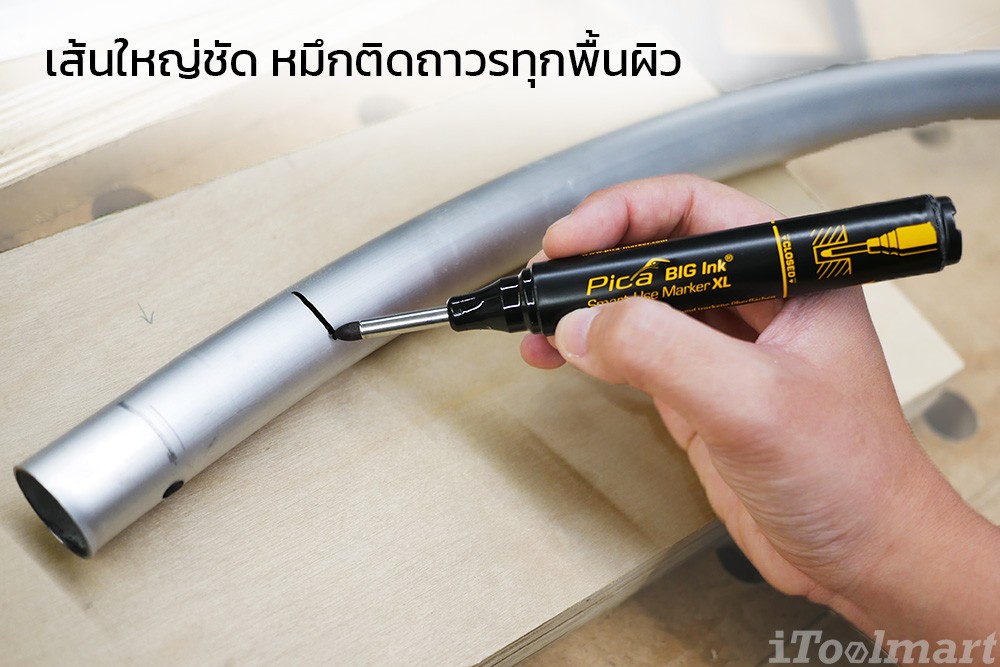 ปากกา มาร์คจุด PICA BIG Ink 170/46/SB สีดำ Smart-Use Marker XL