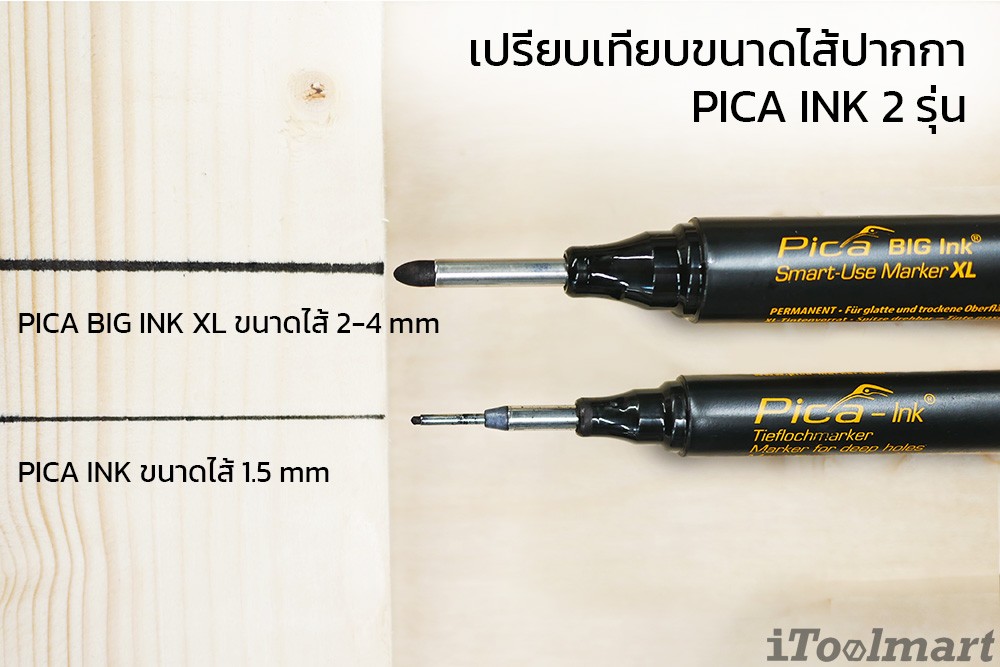ปากกา มาร์คจุด PICA BIG Ink 170/46/SB สีดำ Smart-Use Marker XL