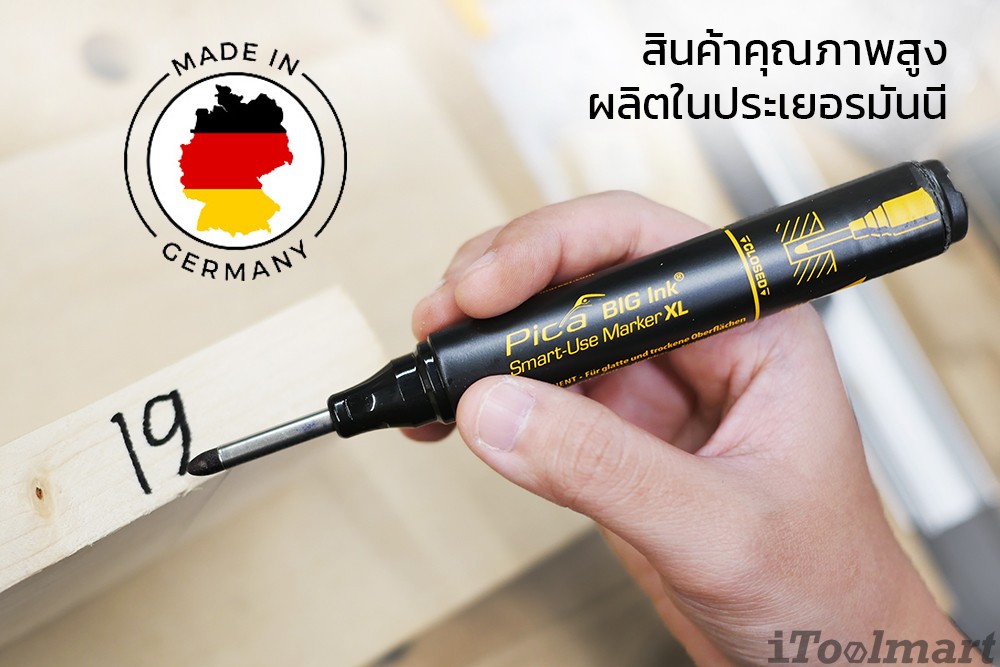 ปากกา มาร์คจุด PICA BIG Ink 170/46/SB สีดำ Smart-Use Marker XL