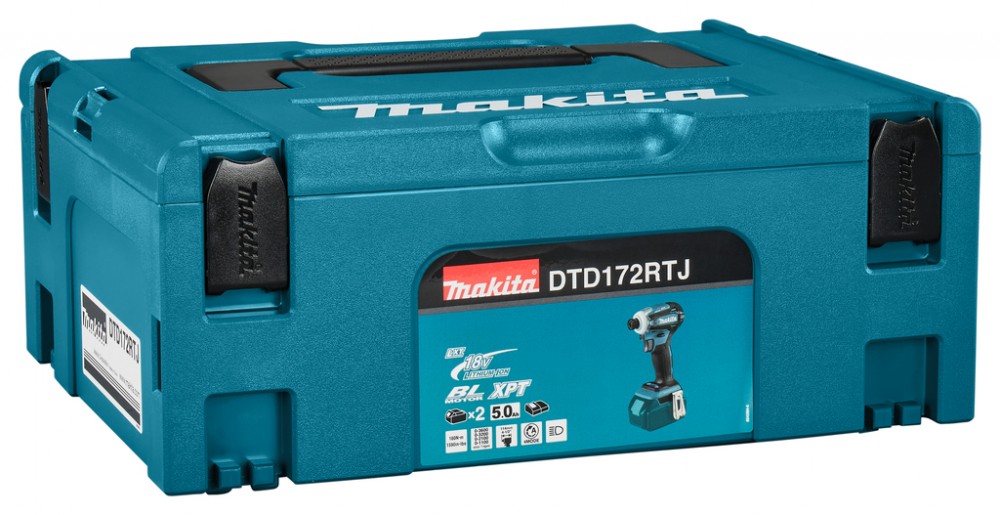 ชุดสว่านไขควงกระแทกไร้สาย MAKITA DTD172RTJ 18V พร้อมแบต 5.0 Ah Cordless Impact Driver Drill Set with 5.0 Ah Battery