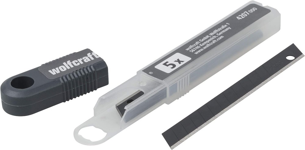 Wolfcraft 4207000 5 snap-off blades 9 mm profi-sharp BLACK