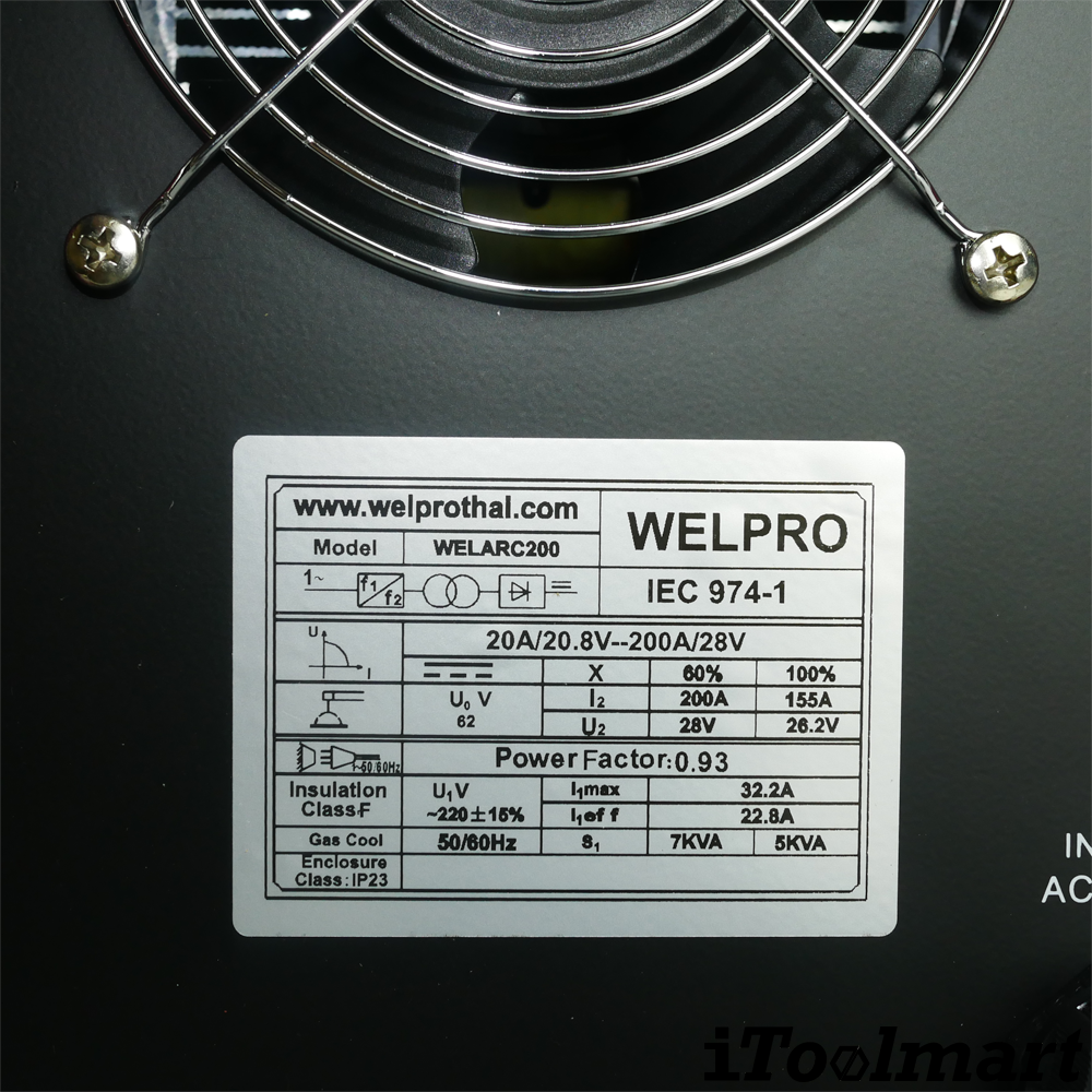 เครื่องเชื่อมระบบ Inverter WELPRO WELARC200