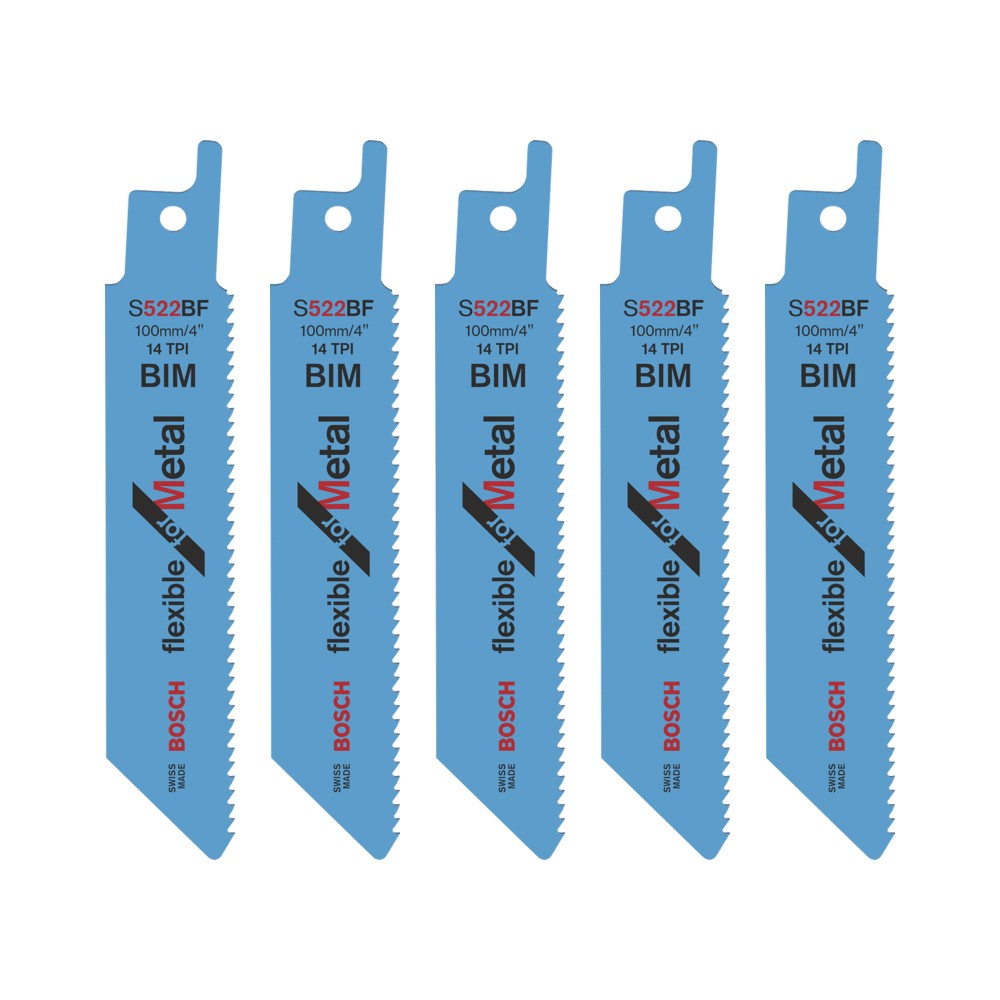 BOSCH S 522 BF Sabre Saw Blade Thin Sheet Metals (5 pcs.)