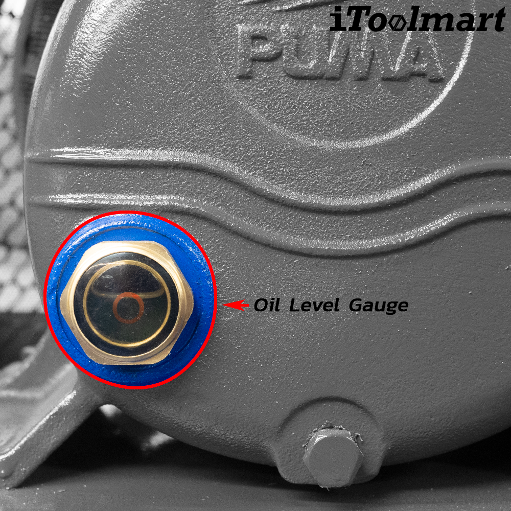 PUMA PP-21 Belt Drive Air Compressor Air Tank Pressure 1HP Capacity 92L 2 Cylinder