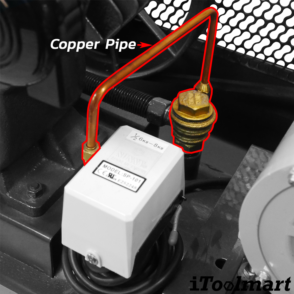 PUMA PP-21 Belt Drive Air Compressor Air Tank Pressure 1HP Capacity 92L 2 Cylinder