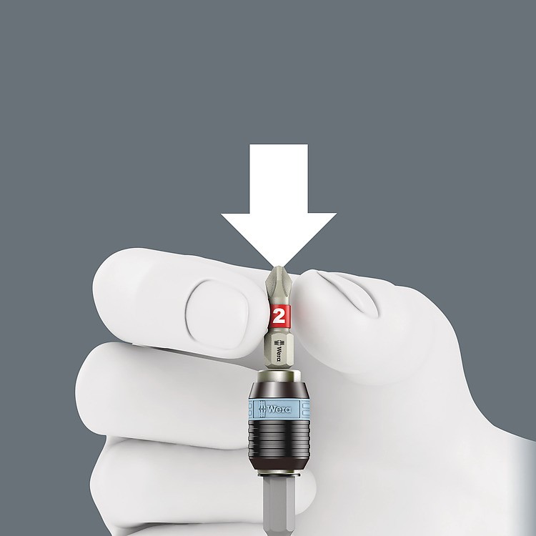 Wera Kraftform 3816 R Bit-holding screwdriver, Rapidaptor, stainless