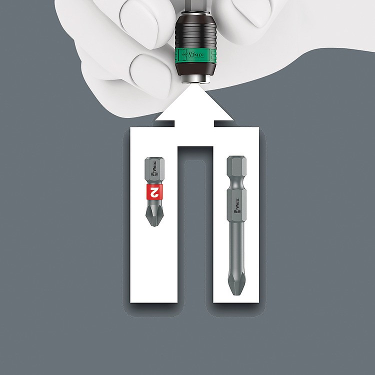 Wera 817 R SB Bitholding screwdriver, Rapi. quick-release chuck