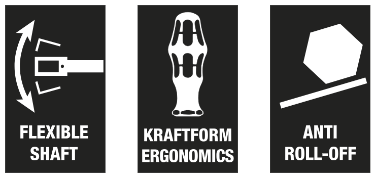 Wera Kraftform 393 S extra slim with flexible shaft
