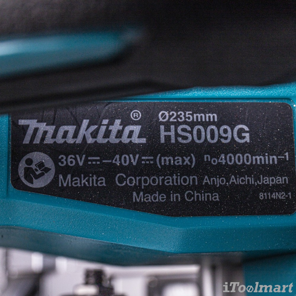 เลื่อยวงเดือน  ขนาด 9-1/4 นิ้ว MAKITA HS009GZ 40Vmax (ตัวเปล่า) ใช้กับรางได้