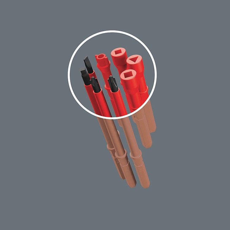 ไขควงสลับหัว Wera Kraftform Kompakt VDE 7 Universal 1 05003470001 ชุด 7 ชิ้น