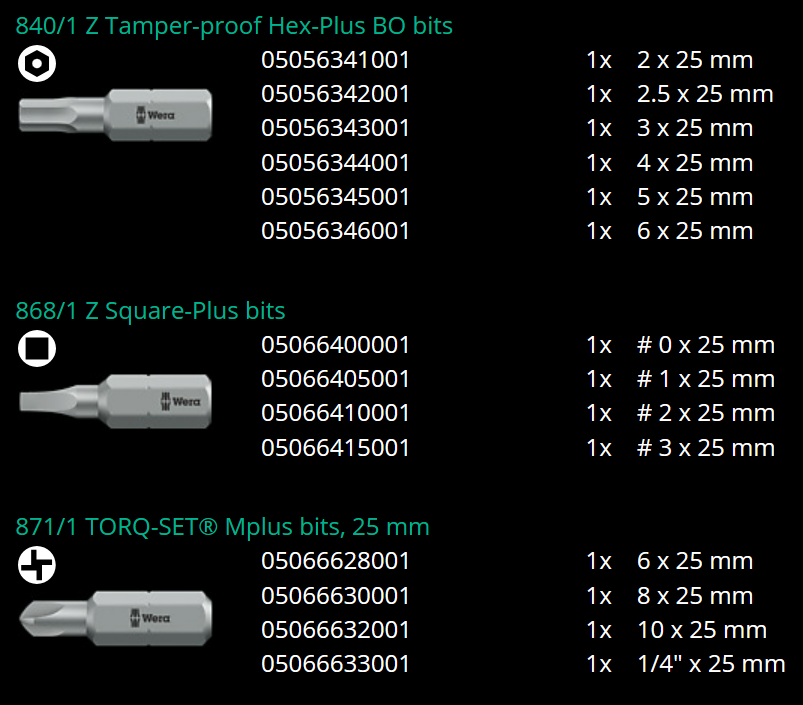 ชุดไขควง Wera Kraftform Kompakt 71 security 05057111001 (32 ชิ้น)