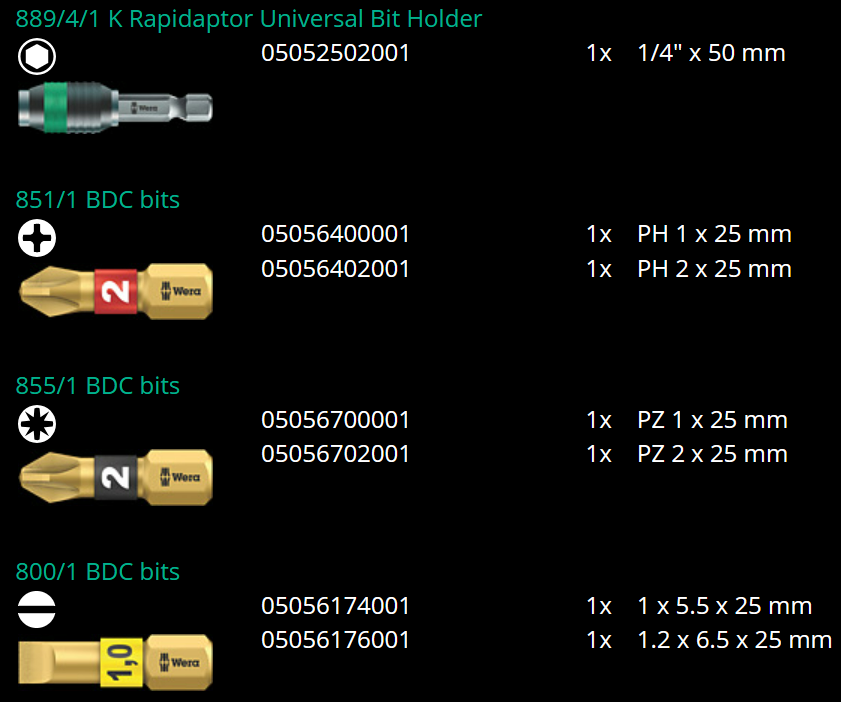 Wera Bit-Check 7 Diamond 1